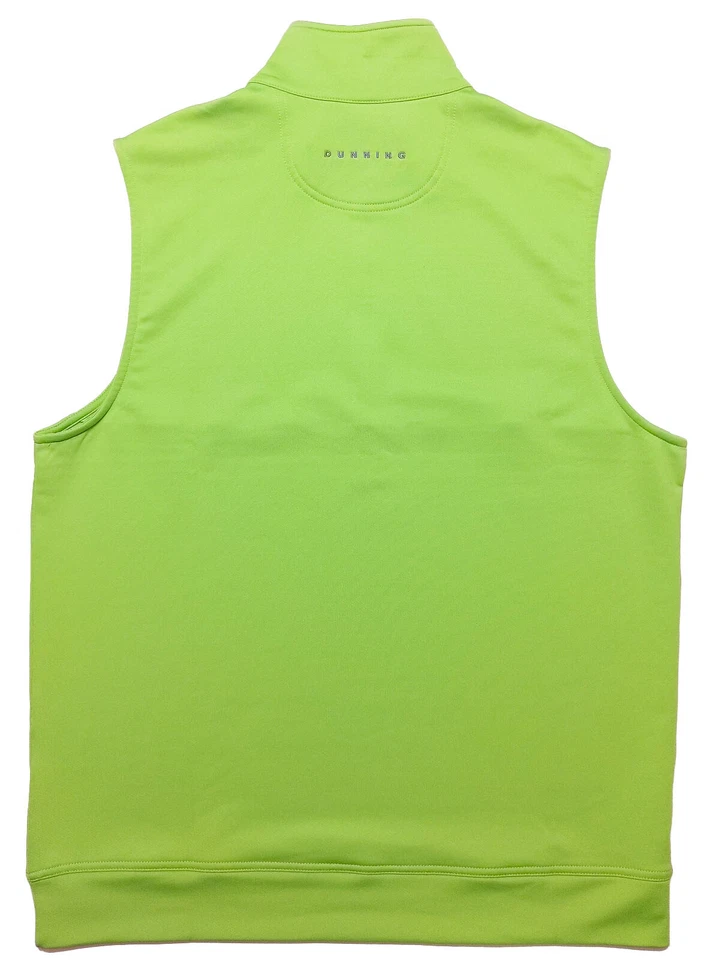 Chaleco Pullover DUNNING GOLF 1/2 Cremallera Rendimiento Verde Lima Mediano M Foto 2 de 4