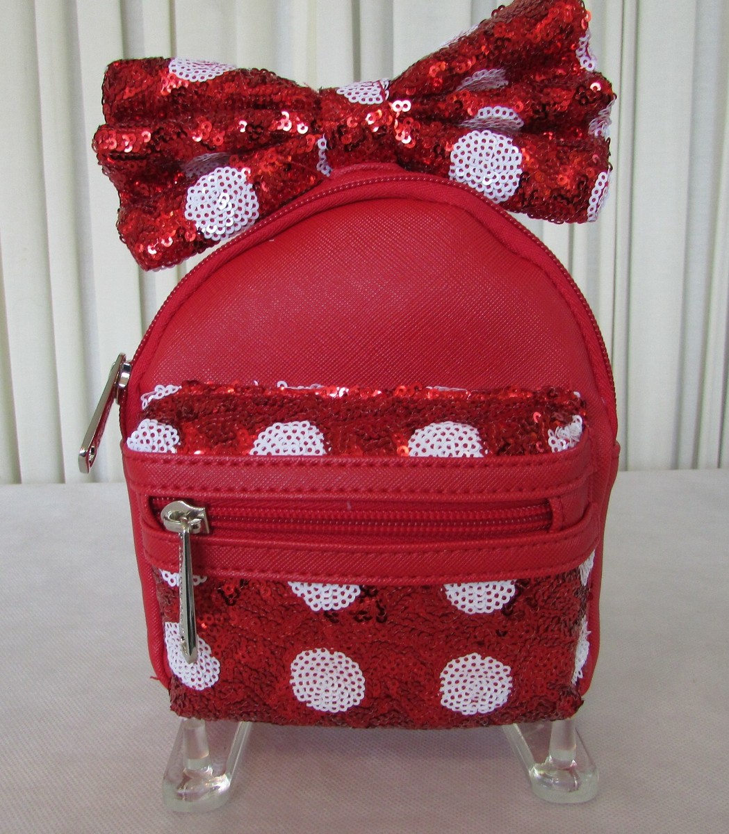 Disney Parks Loungefly Minnie Mouse Sequin Wristlet Convertible