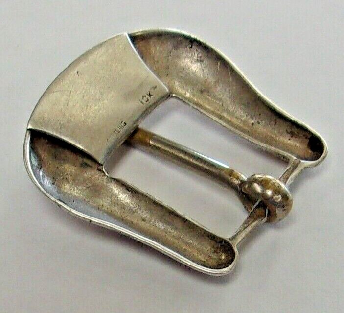 Vintage Unbranded Sterling Silver 10K Gold Ranger Belt  display picture 3