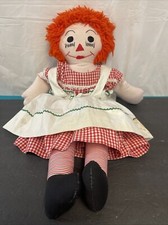 Unbranded Raggedy Ann Style Plush Doll Dress Apron STAINED