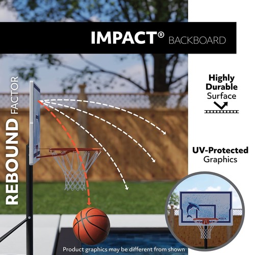 New Child Adult Teen Poolside Portable Basketball Hoop (44-inch Impact) - 91213 - Picture 5 of 12
