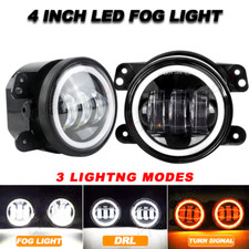 Pair 4 Led Fog Light Spot For Honda Civic 13-17 Clear Lens Bumper Replacement