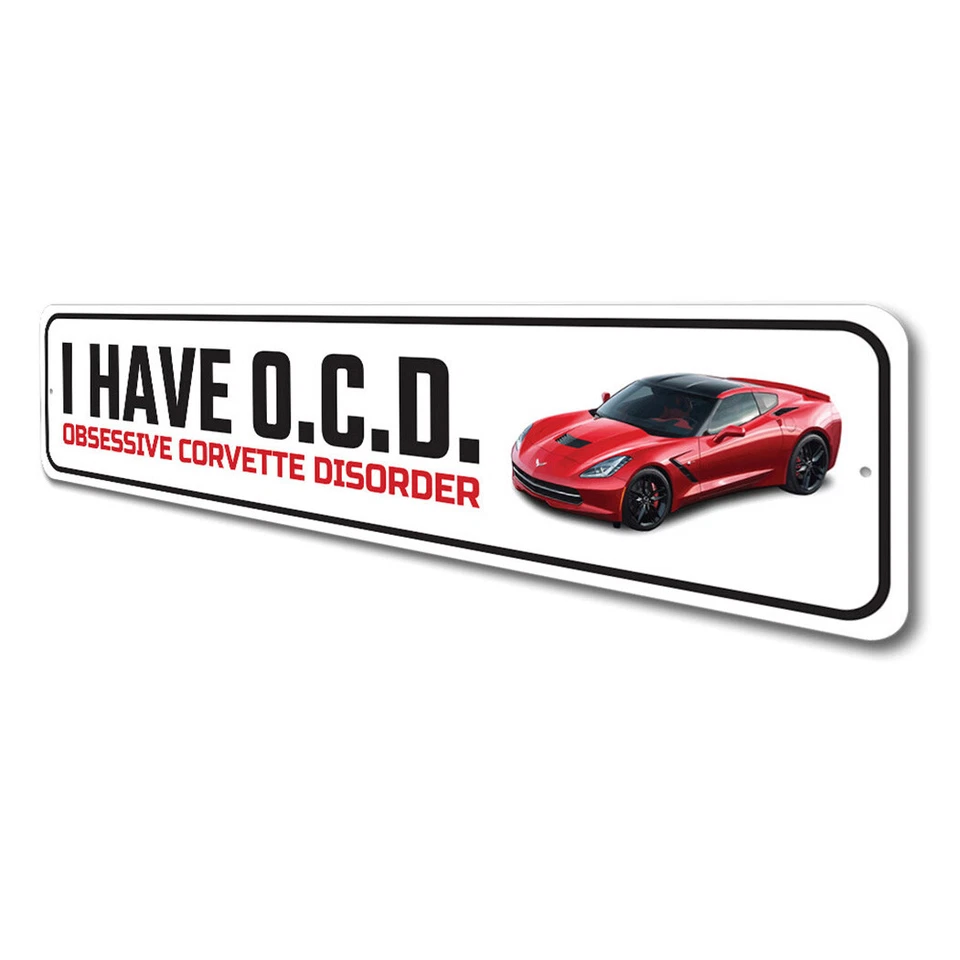 Obsessive Corvette Disorder Metal Sign - Image 4 of 4