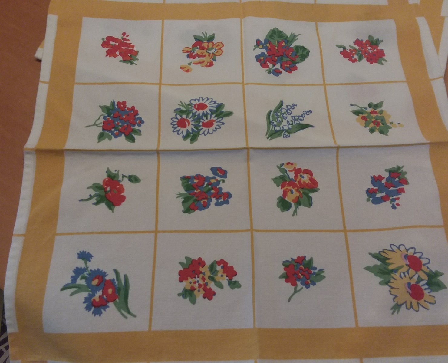 Lot (12) XOCHI Trellis Floral Daffodil Placemats Cloth Napkin Table Linens Y6 for sale online eBay