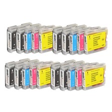 Image of 20 Ink fits Brother LC1000 LC970 DCP135C MFC235C MFC-660CN MFC440CN