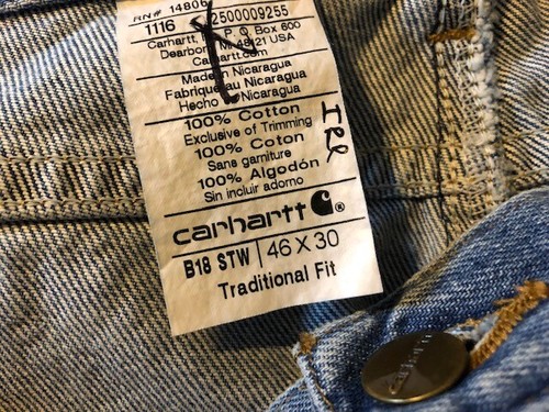 Men's Carhartt jeans big mens - size 46 x 30 - new with tags - Picture 6 of 7