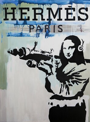 Mona Lisa Plakativ XXL 120x160 Pop Art/Bild/AluDibond/Street Art/Modern