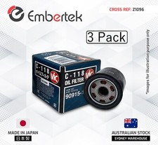 3x VIC Oil Filter for Lexus UX200/250h 2018-2024 (MZAA/H10) C118 Ref: Z1096