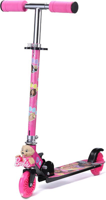 Barbie 2 Wheel Kick Scooter with Light Up Wheels Comfortable & Smooth Ride New