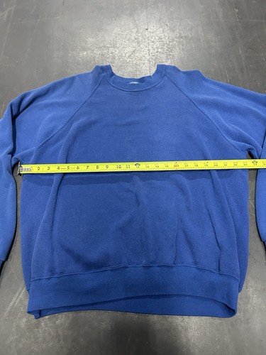 Vintage Jerzees Men’s Blank Crewneck Sweatshirt Blue Size 2XL Pullover USA Made - Picture 3 of 5