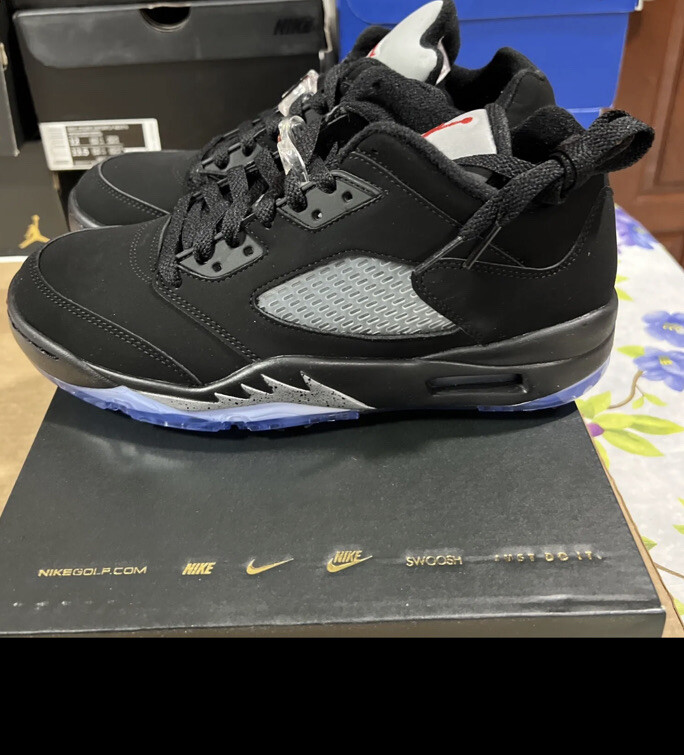 air jordan 5 retro low golf black metallic