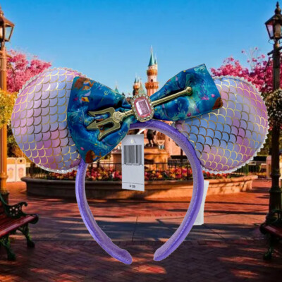 NEW LITTLE MERMAID DISNEY EARS WITH PURPLE BOW Amazon.com: Eisyaa Mouse Ears Bow Headbands, Sequin Ariel  main image 3