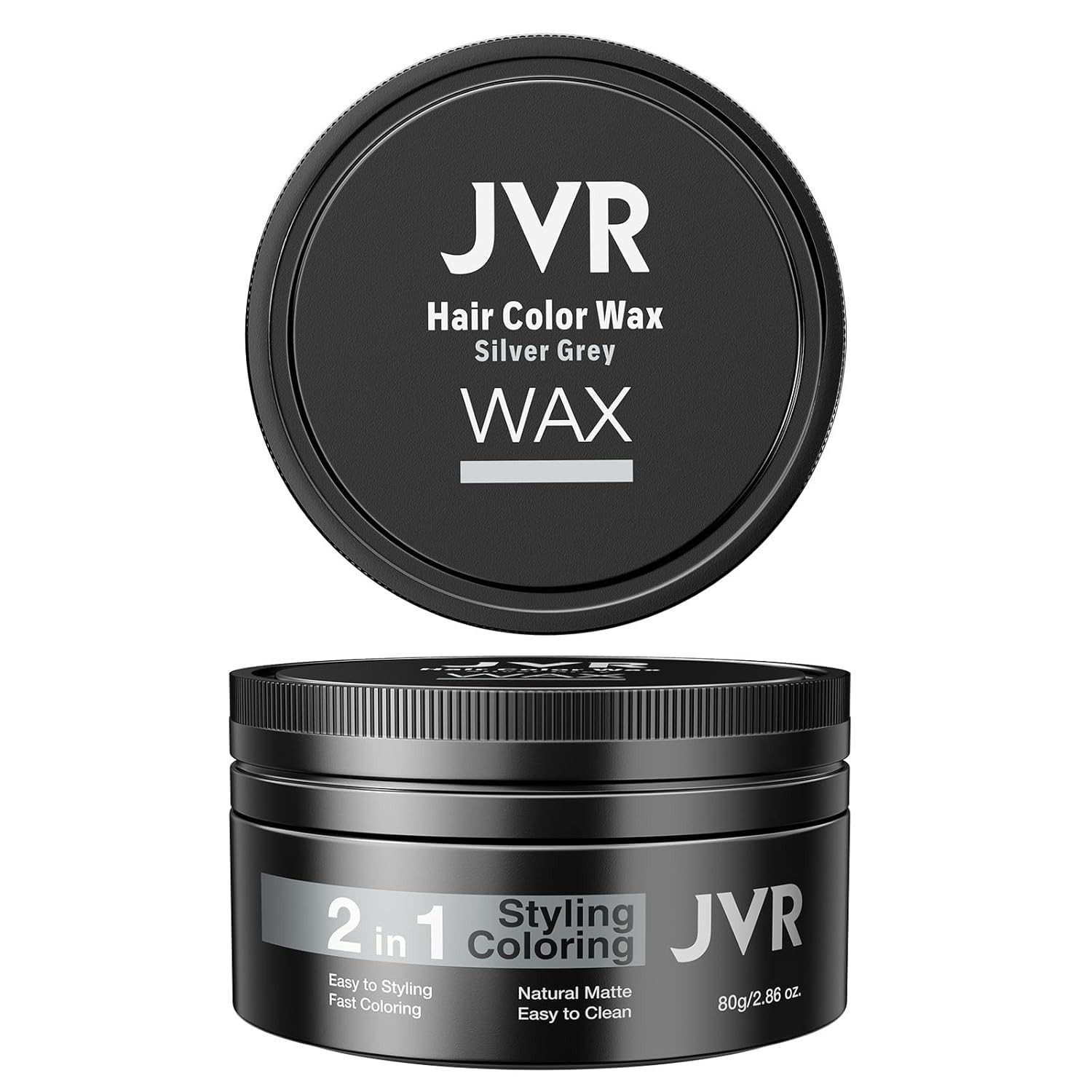JVR Temporary Silver Gray Hair Color Wax Clay-light hold, matte 