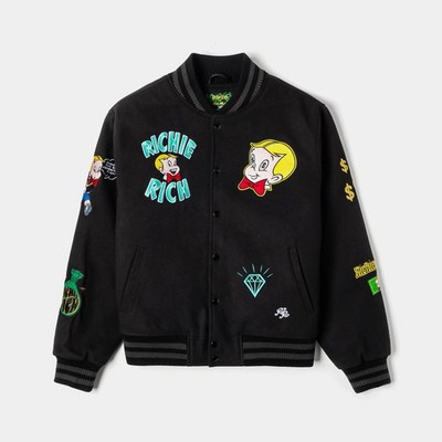 RICHIE RICH GET MONEY VARSITY. MENS LIFESTYLE JACKET Shoe Palace Size Large NWT
