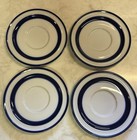 4 Noritake Fjord Cup & Saucer Sets Stoneware Japan Cobalt Blue Band (Lot 2) — photo 5