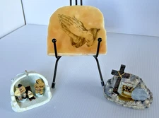 Three Religious Items One Praying Hands on Onyx Two Ornaments One Dayspring 2011