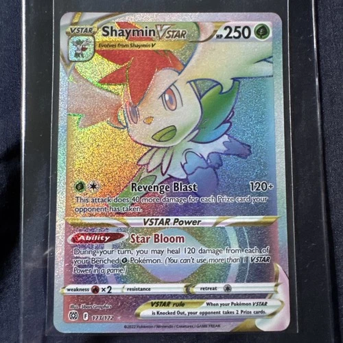 Pokémon TCG Shaymin VSTAR Sword  Shield Brilliant Stars 173/172 Holo Secret Rare