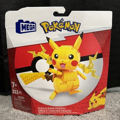 Mega Pokémon Pikachu Build & Show Set 211 Pieces New Sealed Box Kids Age 7+