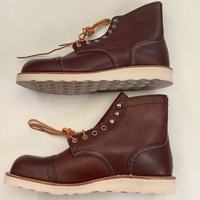 Red Wing Herren UK Größe 9 Iron Ranger Traction Tred Stiefel Schuhe Bernstein Harness 8088