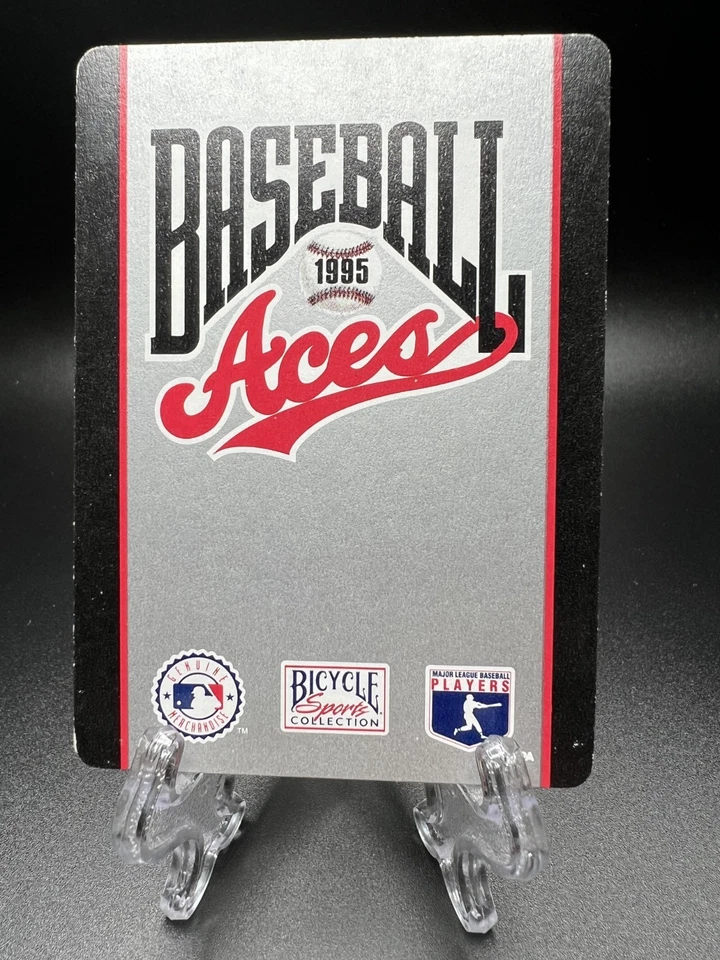 1995 Bicycle Baseball Aces Playing Cards - Steve Ontiveros #K - Image 2 of 2