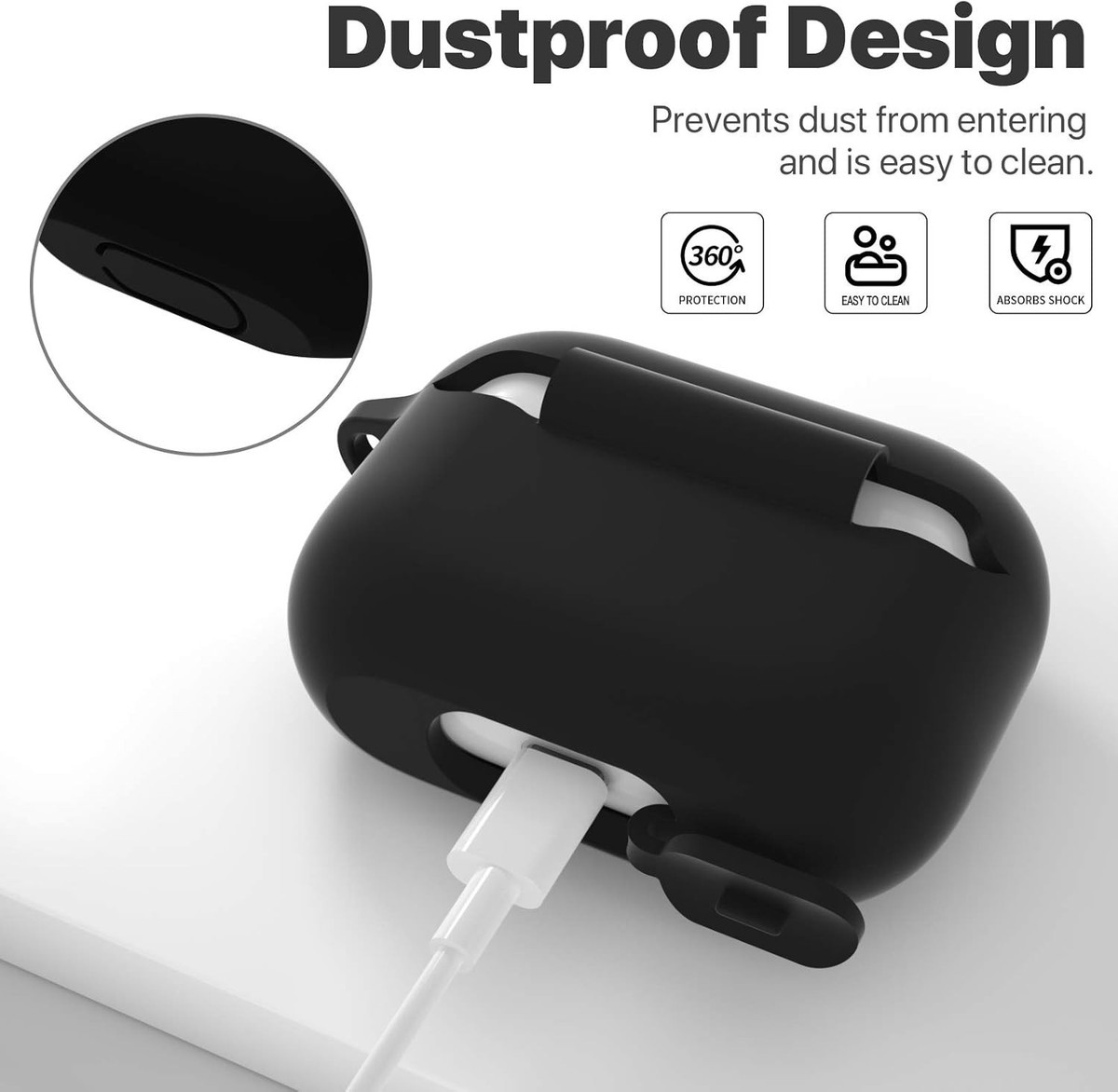 Brand New AirPods Pro Case Cover in Black with Keychain | eBay