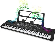 Digital Piano Kids Keyboard, Portable 61 Key Music Piano Keyboard Electronic ...