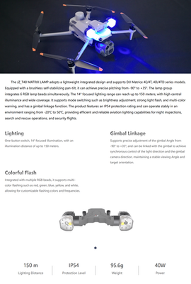 JZ T40 Matrix Lamp – for DJI Matrice 4E/4T/4D/4TD, 40W, IP54