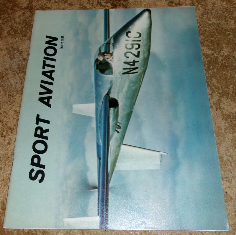 1968 march sport aviation magazine in good shape used