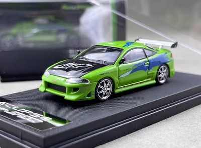 AL FS 1:64 FNS Green Eclipse D30 Coupe Sports Model Diecast Collect Car 