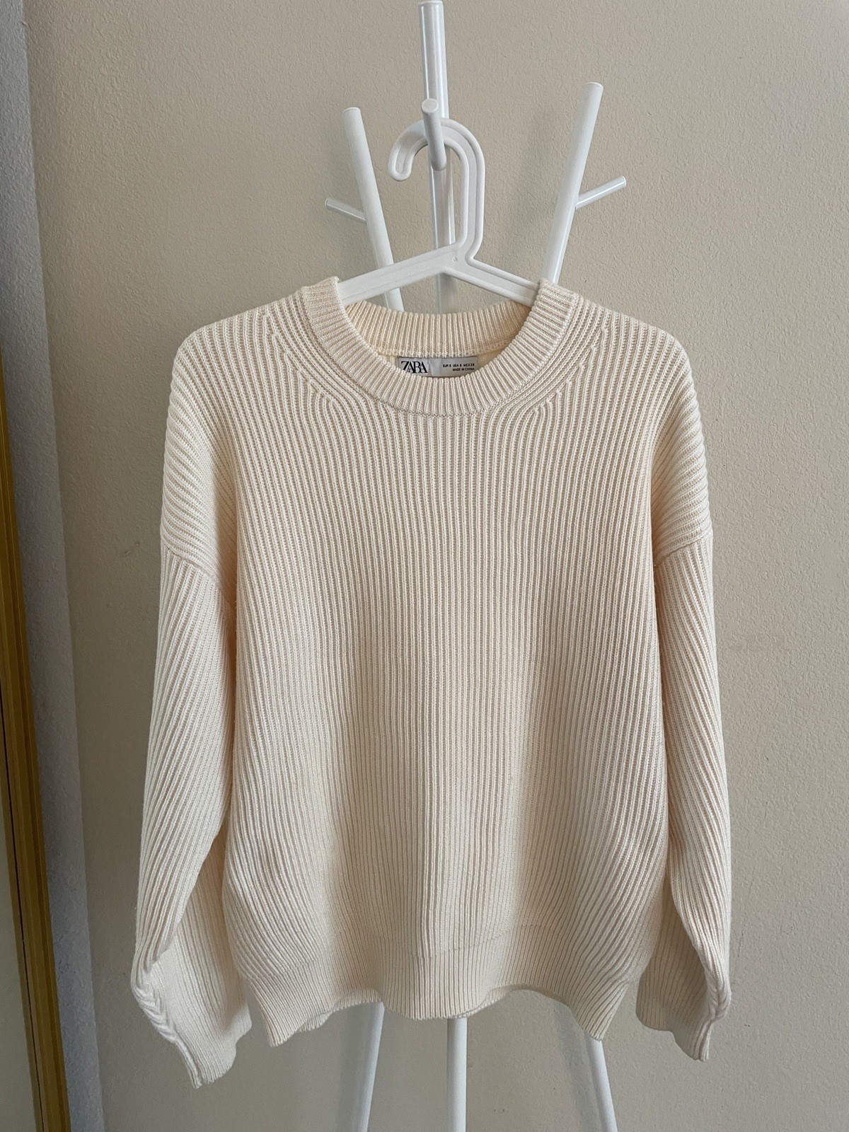 Zara Basic Knit Wool Blend Round Neck Sweater - S… - image 1