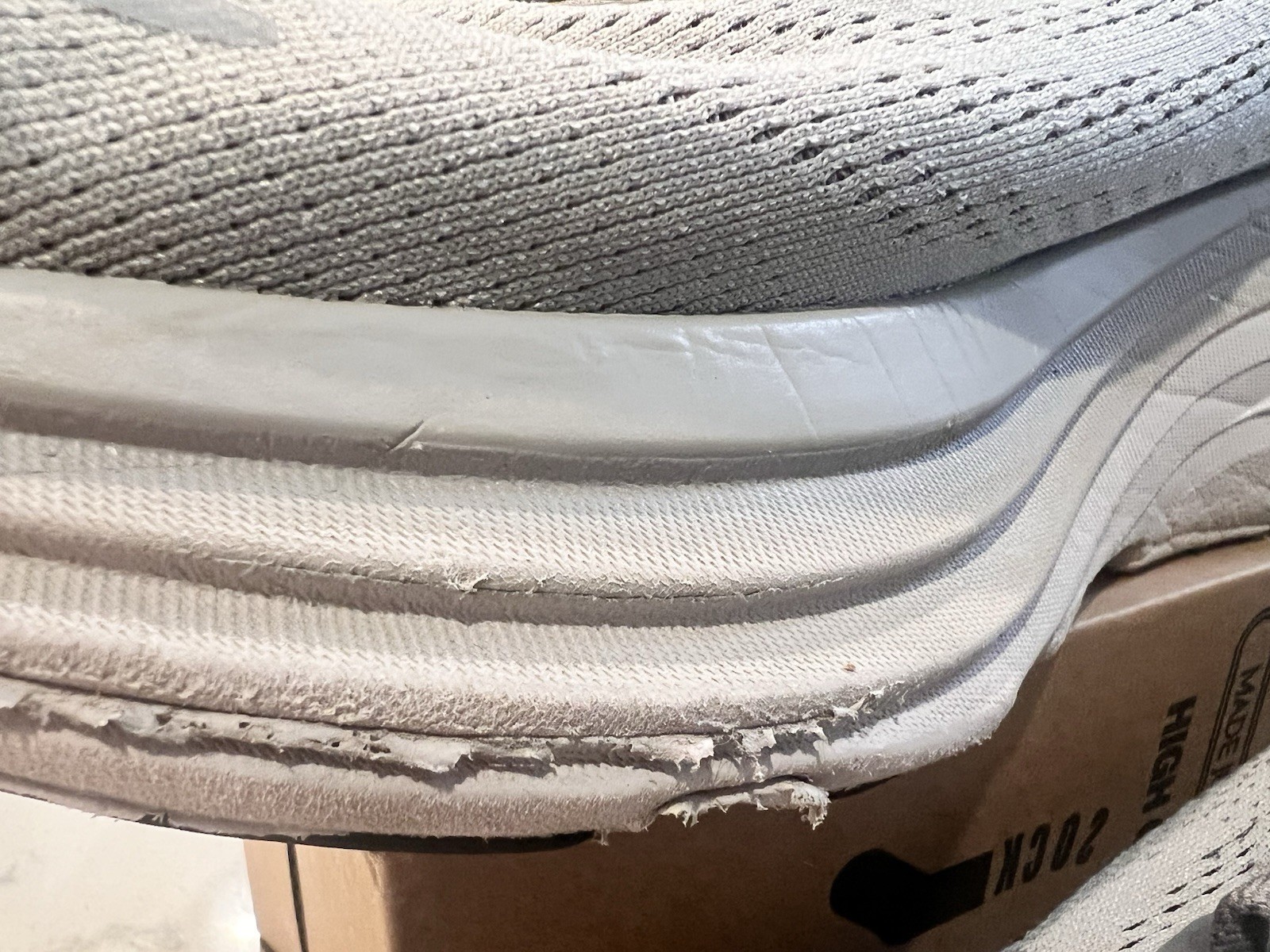 Hoka One One Bondi 8 Men's Athletic Sneakers Light Grey Size 11D Running Shoes thumbnail 5