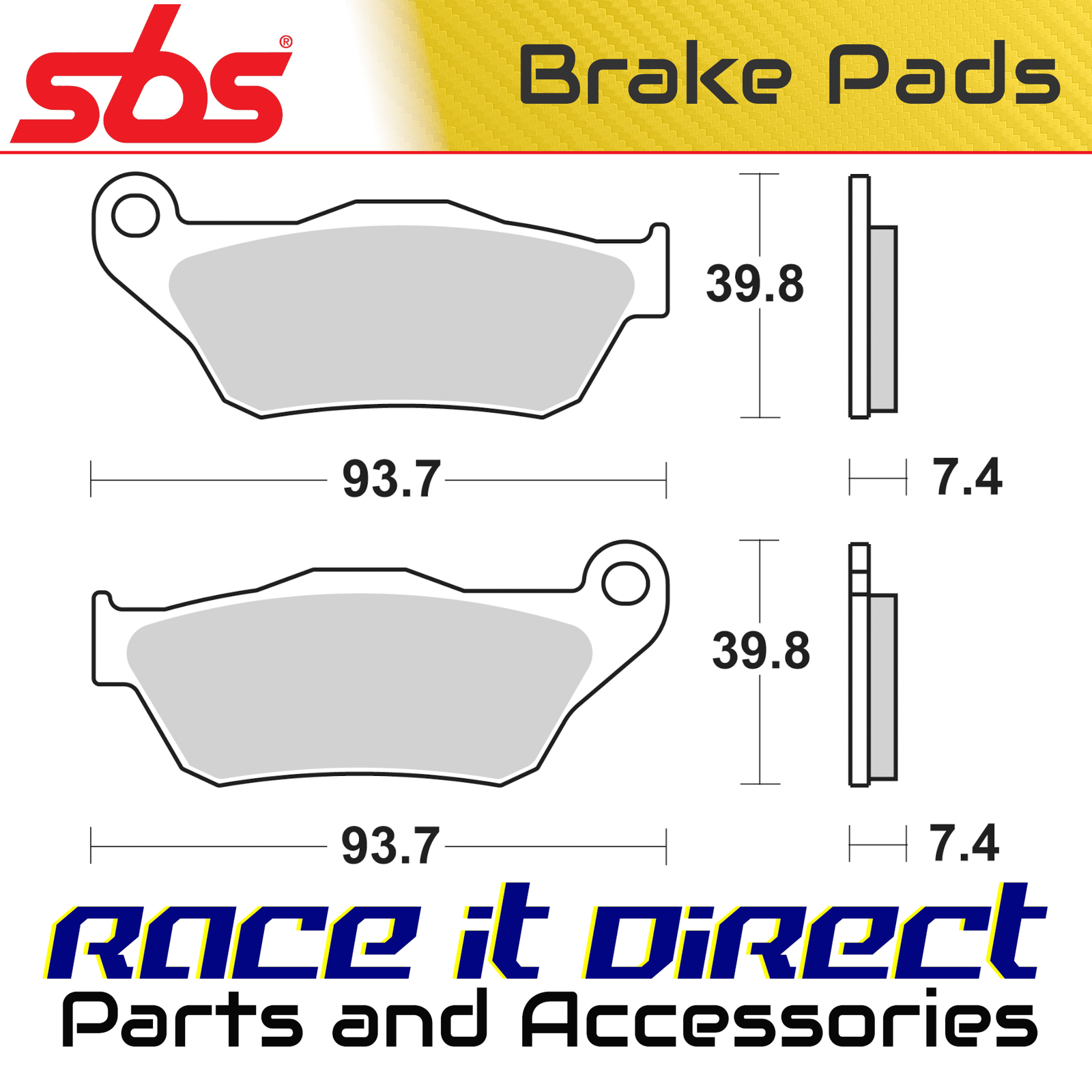 Brake Pads for YAMAHA YP 250 R BLACK MAX 2009-2010 Front CT Scooter SBS
