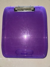 Heavy Duty Clipboard With Storage 8.5 x 11 Large Capacity Clip Board Case Purple