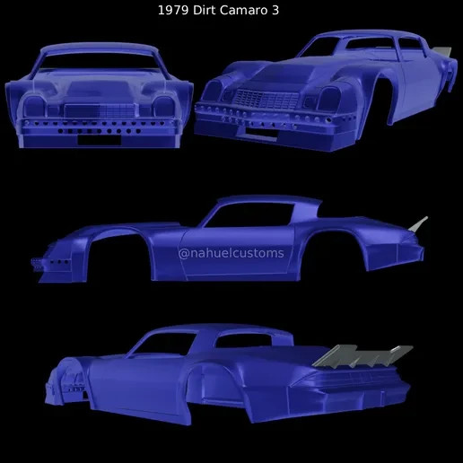 3D Printed 1979 Dirt Camaro Body 1/25 Scale