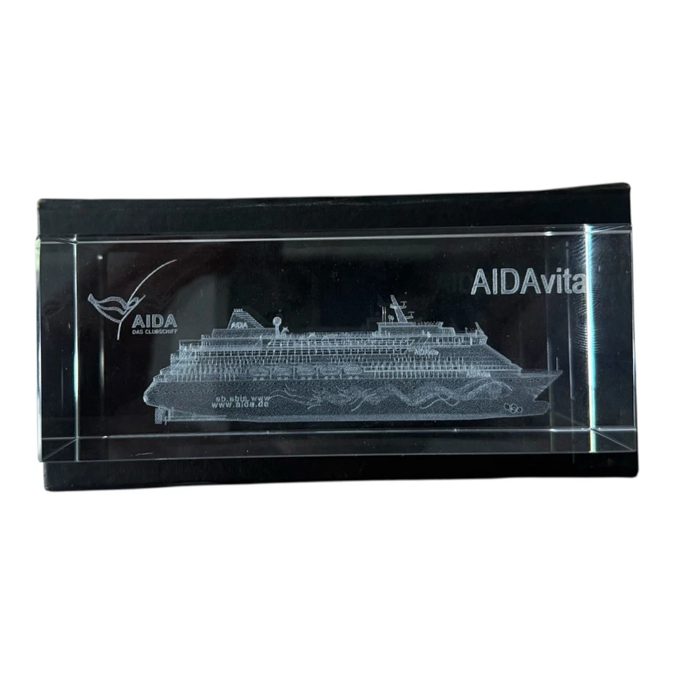 AIDAvita Mega Kreuzfahrtschiff Schiffsmodell Modell Glasblock AIDA VITA