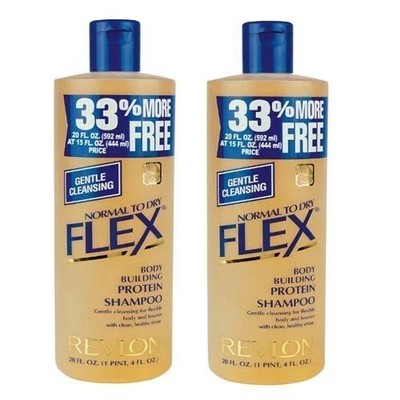 Revlon Flex Body Building Shampoo for Normal To Dry (592 ML)-Set of 2
