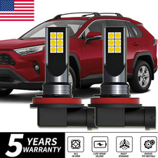 For Toyota RAV4 2019-2023 - 2PCS LED Fog Light Bulbs H8 H16 H11 Lamp White 6500K