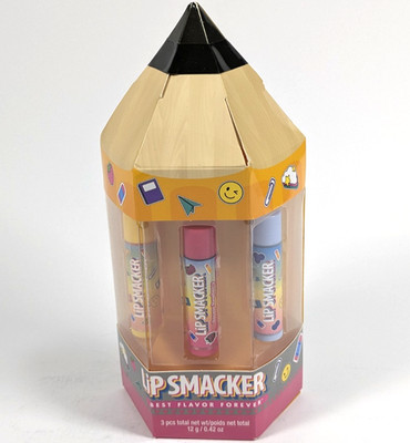 Lip Smacker Fresh Lemonade, Recess Raspberry & Blueberry Cool 3 Ct Lip Balm Set