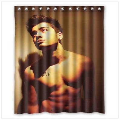 hot Zayn Malik shower curtain waterproof decor hooks