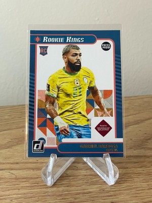 Gabriel Barbosa ROOKIE KINGS Gold Press Proof 2021-22 Panini Donruss #12 RC SP