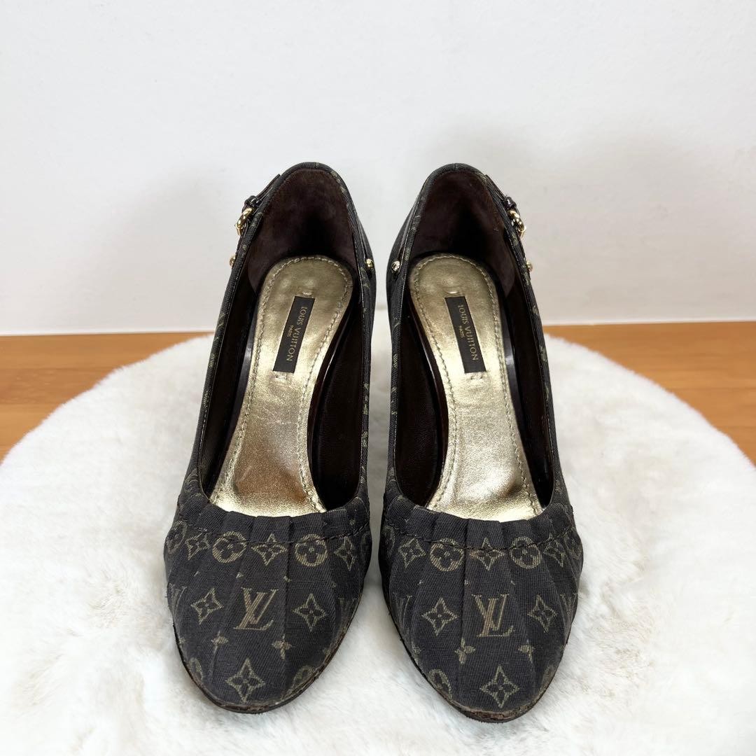 LOUIS VUITTON Heel Pumps Monogram Canvas Multicolor EU 35.5 135336K Authentic thumbnail 3