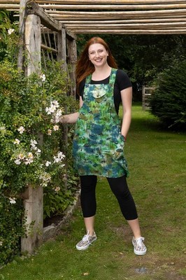 Wicked Dragon Luna Batik Trägerkleid mit Taschen Latzhose Minikleid