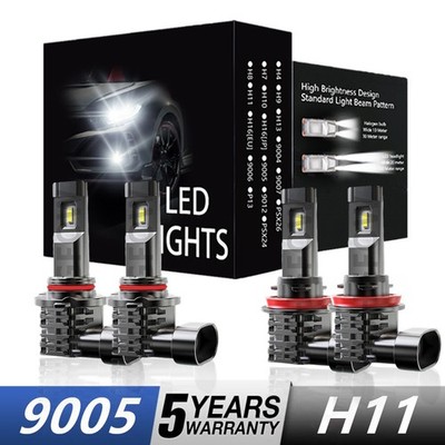 Bright LED Headlights High Low Beam Bulbs Kit For Peterbilt 567 Truck 2019-2022
