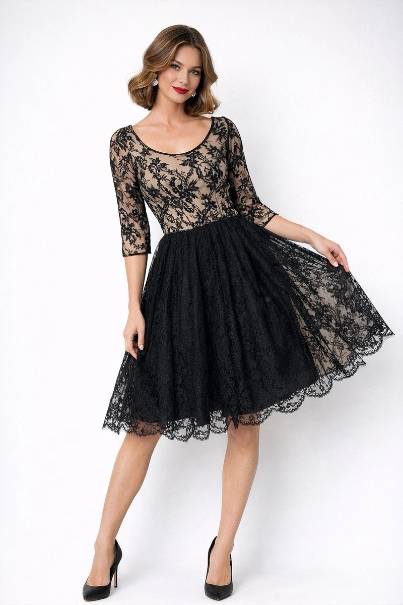 Black 1950s Vintage Dresses for Women for sale | eBay