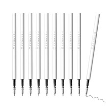 10 Pack 0.5mm Gel Pen Refills Black Quick Dry Smooth Writing