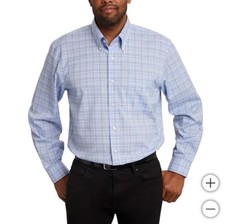 Kirkland Signature Men's Traditional Fit Non-Iron Dress Shirt 15.5 x 34/35