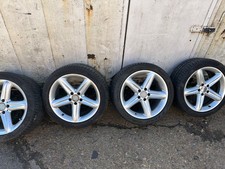 A2304010402 MERCEDES SL R230 ALLOY WHEEL SET OF 4 8.5J 9.5j X18/H2/ET35 Pirelli