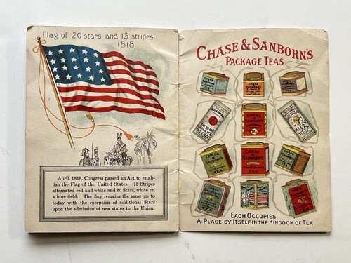Antique 1912 History of American Flag 10 PG Booklet Chase & Sanborn’s Coffee OFF - Picture 5 of 8