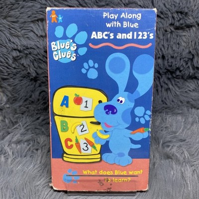 Blue's Clues ABC's and 123's VHS 1999 Nickelodeon Nick Jr Cartoon