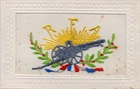 ROYAL FIELD ARTILLERY: 75mm FIELD GUN: WW1 EMBROIDERED MILITARY SILK POSTCARD